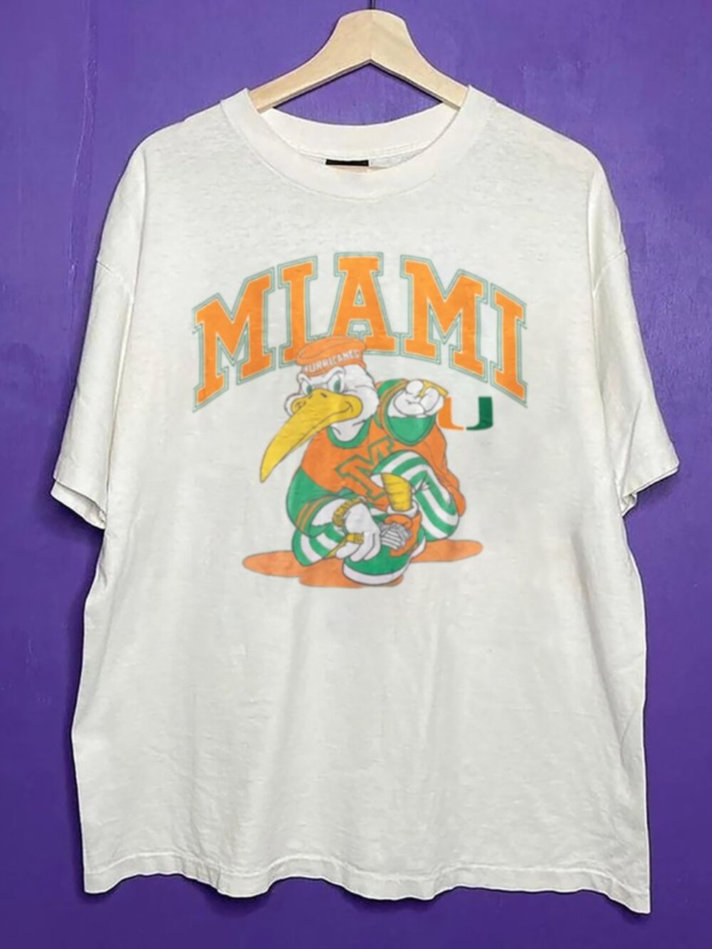 Vintage 90s Miami Hurricanes Unisex Shirt, University of Miami Hurricanes Shirt